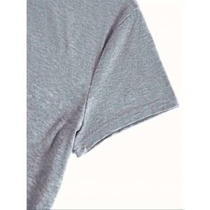 Cute Owl Print V Neck T-Shirt, Casual Short Sleeve T-Shirt For Spring & Summer, Women's Clothing