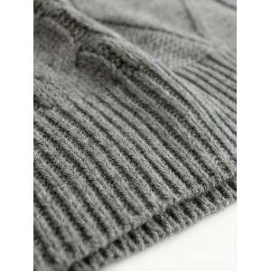 Cable V-Neck Sweater Vests, Casual Loose Sleeveless Fall Winter Knit Sweater Vest, Women's Clothing